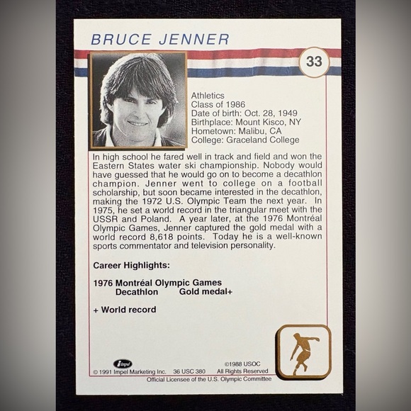 Athletic Trading Card - Hall of Fame Edition - Picture 2 of 2